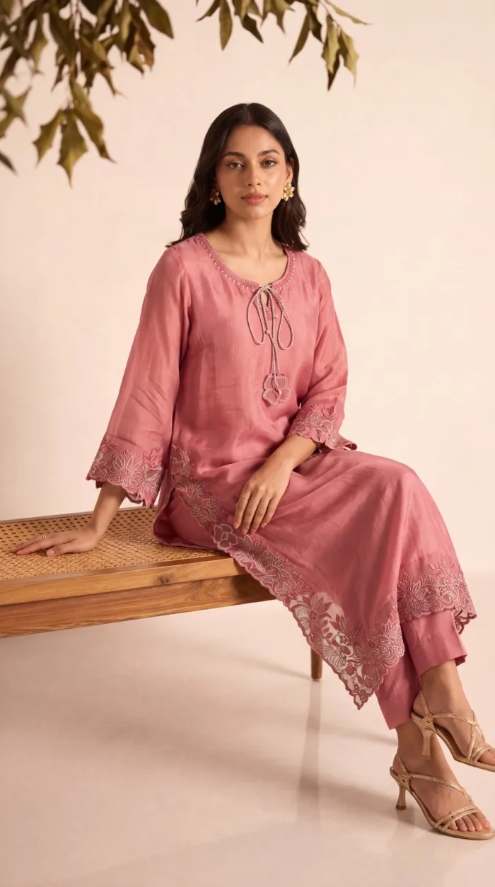 Dusty Rose, indian Cotton Silk